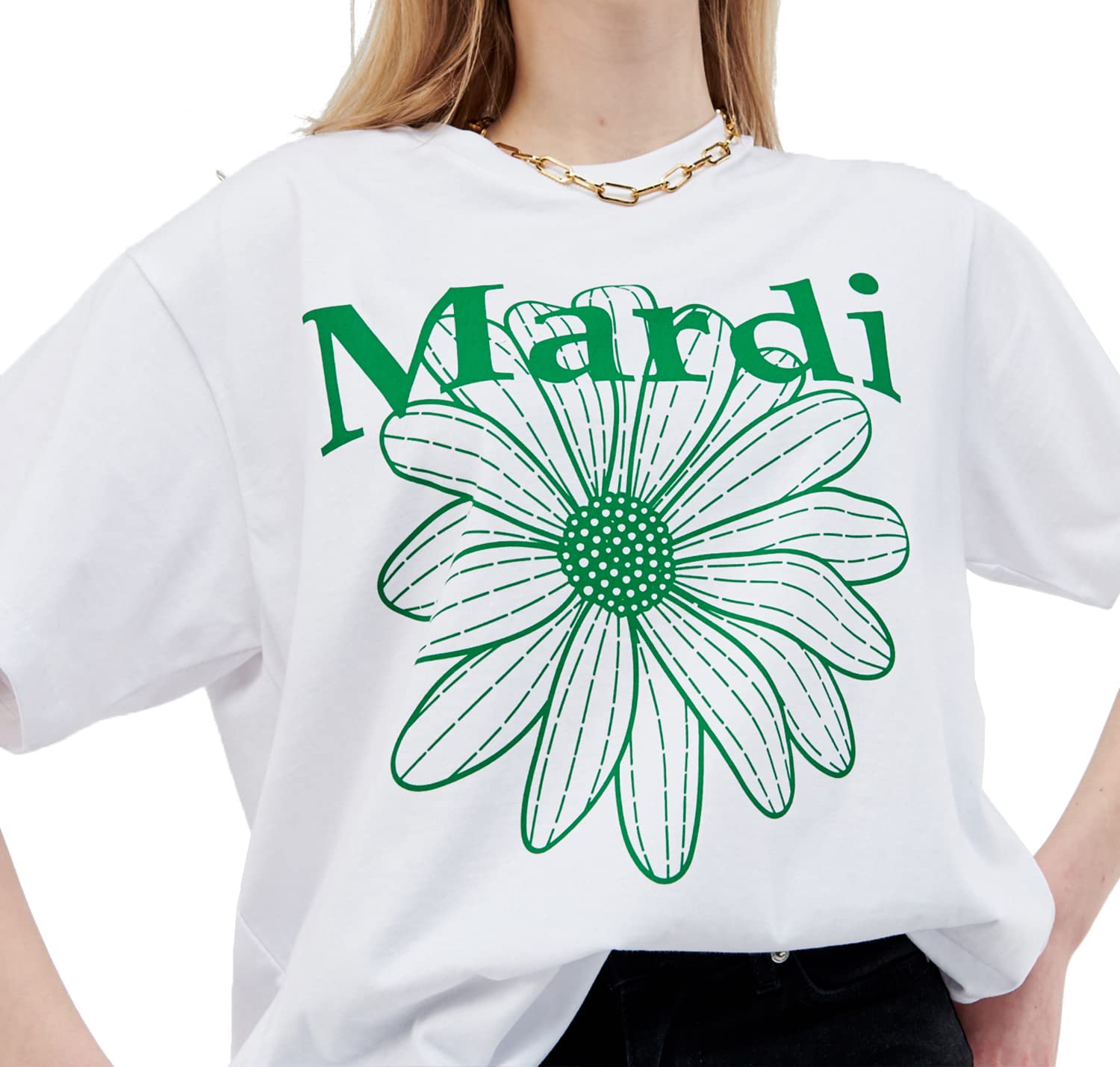 Mardi Mercredi マルディメクルディ TシャツWHITE GREEN Mardi Mercredi（マルディメクルディ） Mardi Mercredi Tシャツ TSHIRT